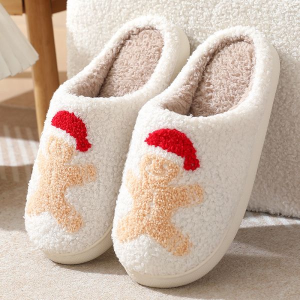 Custom Brand Womens Warm Slipper Comfy Memory Foam Holiday Slippers