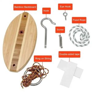 Mini Indoor Outdoor Hook and Ring Toss Game Hook Ring Game with Rope and Hooks