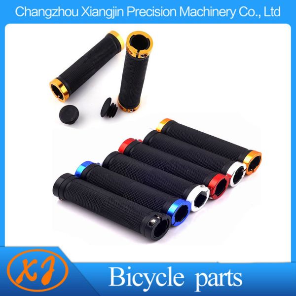 Buy Mountain Bike BMX Rubber Handle Grips with Aluminum Rings  Floding Locking Bicycle Handlebar Grips at wholesale prices