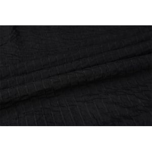 Stripe Style 90gsm Polyester Chiffon Fabric Black 75Dx75D