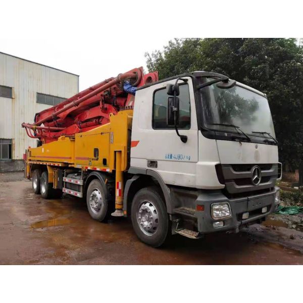 Buy 49m Used 2012 Putzmeister Pump Truck 331KW With Mercedes Benz Chassis at wholesale prices