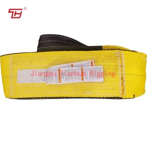 Quality Flat Pattern Polyester Lifting Sling Providing Lifting Capacity More Than 40 Tons and Safety Factor Levels 5 1 6 1 7 1 Engineered for Heavy Load for sale