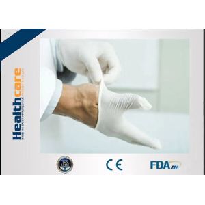 5 Mil Disposable Medical Latex Gloves White Smooth Surface FDA Approved