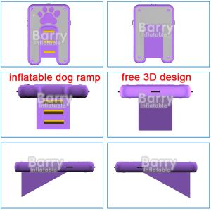 Outdoor Inflatable Pump Plank Climb Platform Ladder Boat Three Size Dog Water