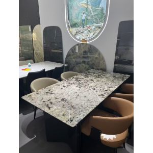 Stain Resistant High Performance Natural Marble Dining Table Marble Stone Dining