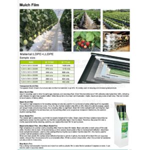 Mulch film,plant protect sleeve film w/hole,air-breath mulch film,silver,black,