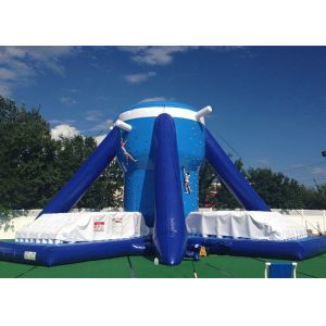 China Free Klimb Inflatable Interactive Games , Large Blue 28ft Inflatable Climbing Wall on sale