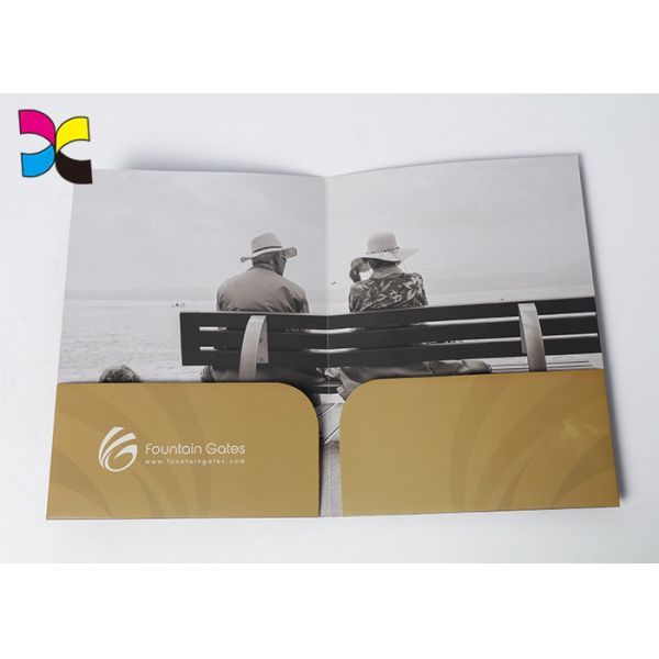 Environment - Friendly Printed File Folders With Pockets , Luxurious Restaurant