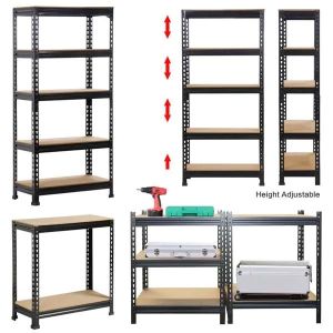 Metal Angle Steel Rack Boltless Stacking 4-5 Layer Outer Hoist Hole Shelf