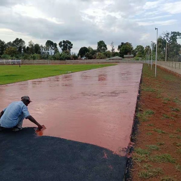 Buy 12mm Thickness Synthetic Sports Flooring Playground Full PU Synthetic Paint Running Track at wholesale prices