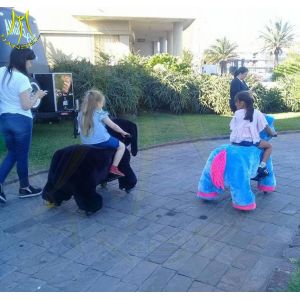 Hansel amusement kids electronic motorized plush riding animals