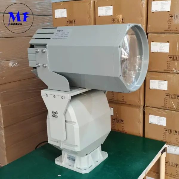 Factory Price 200W 300W IP66 Waterproof Steel Anti-Corrosion 1000m 3000m Sea Ship Vessel Boat Remote Searching Rescue Searchlight LED Spot Search Light