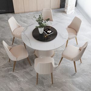 Home Brushed SS Dining Chairs Collection Sophisticated Armless
