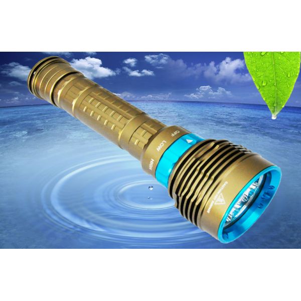 6500k LED Dive Torch 6000LM Led Dive Flashlight Waterproof Underwater 100M