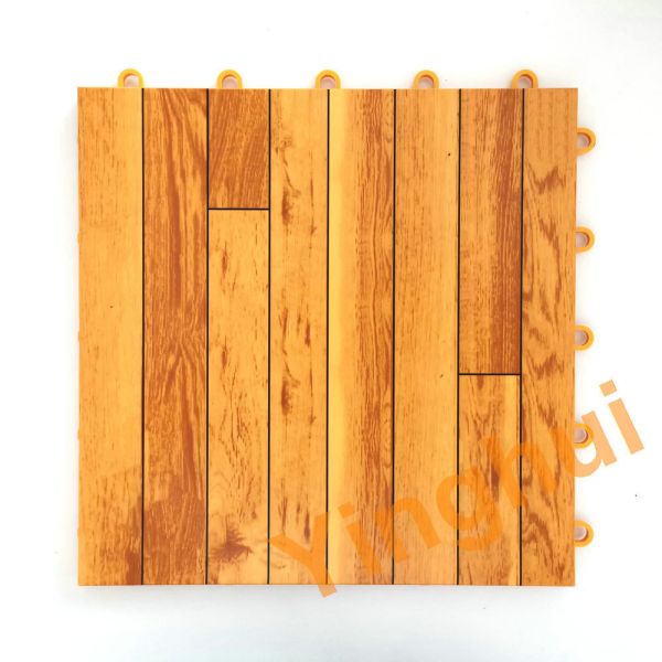 Indoor Interlock Woodgrain Basketball Flooring Plastic Wooden Basketball Sports