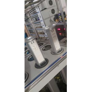 Aluminum Motorized Pop Up Kitchen Worktop Sockets With 102mm Cutout