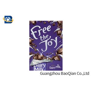 Snacks / Chocolate Advertising Poster Lenticular 3D , Lenticular Photo Printing