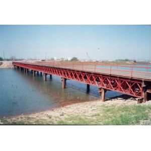 Quality Prefabricated Delta Bailey Bridge / Steel Truss Bridge With Steel Structure for sale