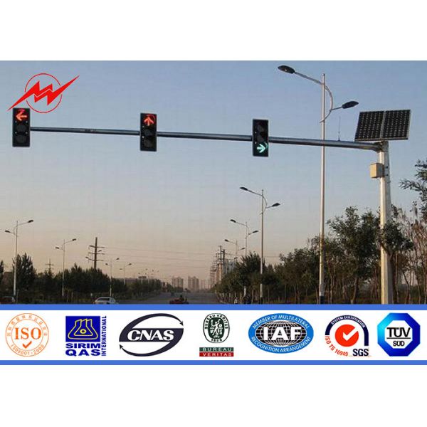 Buy OEM Hot Rolled Steel Powder Coated Traffic Light Pole For Road Lighting at wholesale prices
