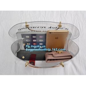 Waterproof transparent pvc shoulder bag beach tote bag, Stylish young outdoor