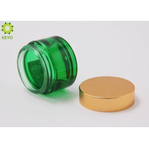 Quality 1 OZ Custom Cosmetic Packaging Containers Green Glass Material Made for sale