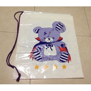 Hotel Travel Biodegradable Laundry Bags Customized Logo Drawstring