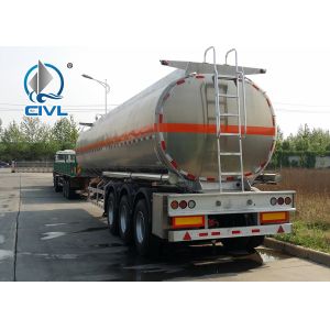 40M3 Capacity Diesel Semi Trailer Trucks / Fuel Tanker Truck 14100 * 2500 * 3780