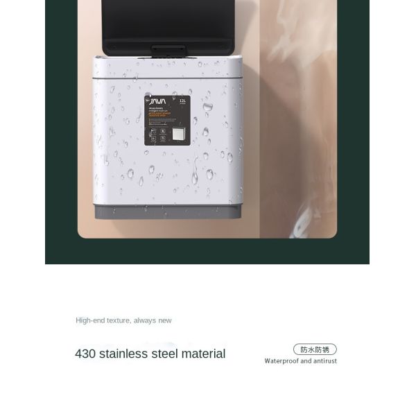 Living Room Home Kitchen Automatic Storage Bin with Lid Factory Wholesale Smart Sensor Stainless Steel Trash Can