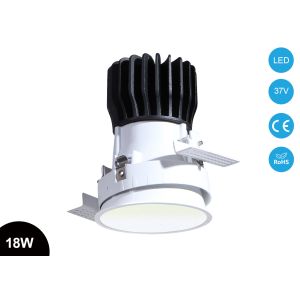 China Good Design Slim Trim Vellnice LED Dimmable Downlight 18W Cut Out 102mm With Embedded Ring on sale