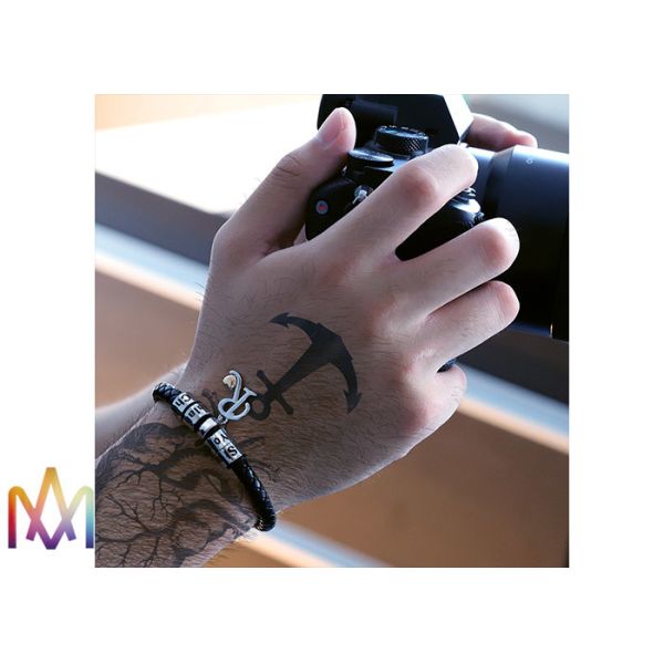 17g Antifatigue Beads Mens Engraved Bracelets With Alphabet Charm