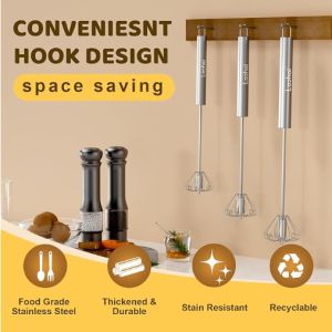 Stainless steel semi-automatic egg beater，multifunctional cooking tool