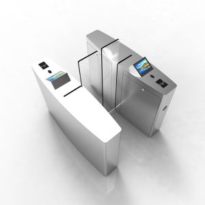 Toughened Glass Sliding Panel Access Control Turnstile Gate With Face Recognitio