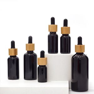 1oz 2oz Essential Oil Dropper Bottles With Bamboo Lid