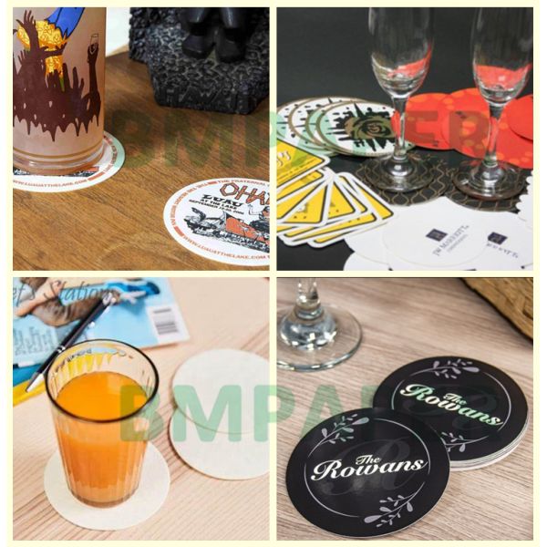 0.7mm 0.9mm Absorbent Coaster Paper Board For Beverage 70 x 100cm Lightweight