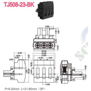 Wire Range 0.2-2.5mm2 Spring Terminal Block 2 Poles Temperature Range minus 40