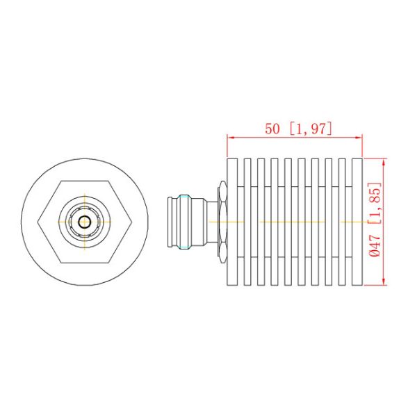 DC-6GHz 20W Dummy Load / Termination Load 4.3-10 Female