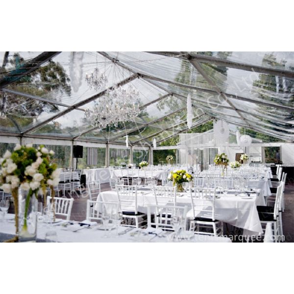 15X20 200 Seater Luxury Wedding Tents A Frame Shape 100 Km/H Wind Resistance