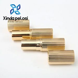 Custom Luxury Metal Gold Aluminium Empty Lipstick Tube Container Plastic