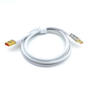 White Fast Charging Male USB A To C Cable USB C Cable
