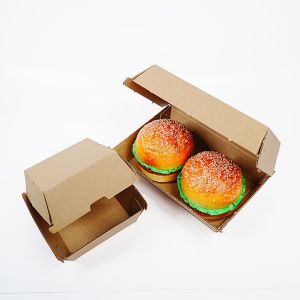 Customized hamburger box, biodegradable fast food takeaway box