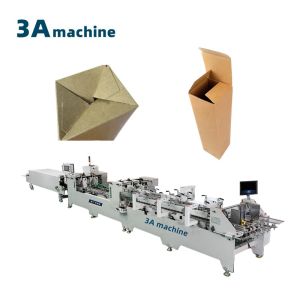 Quality Cardboard and Corrugated Box Dual- Lock Bottom Glue Gun Machine with Feeder Alignment for sale