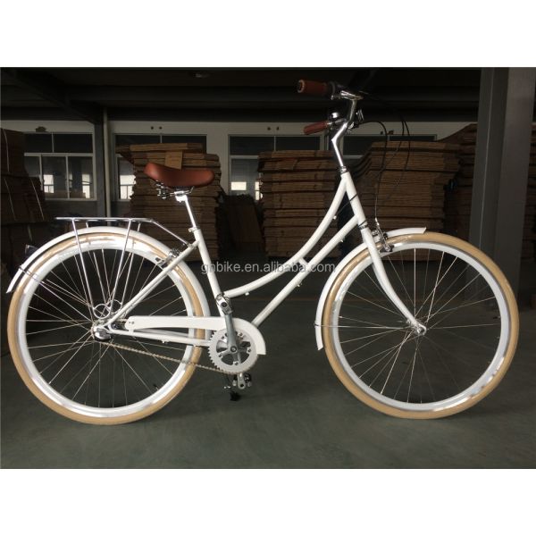 Ride in Style Men's Vintage Single Speed Bicycle with Steel Fork and Kenda 700C Tires