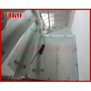 Spiral StaircaseVH40S Aluminum Spiral Stainless Steel Stair Tread Glass Curved