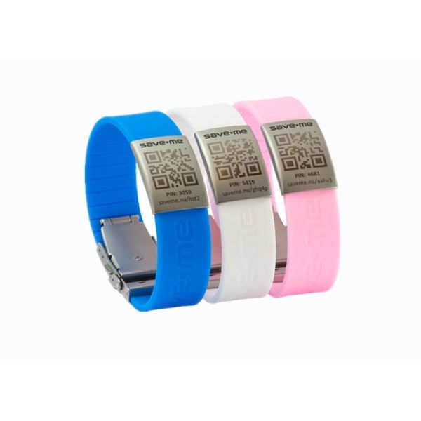 Metal Plate Silicone ID Wristbands , Engraved Silicone Runners ID Bracelet
