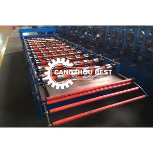 Aluminum Colored Metal Roof Panel Roll Forming Machine PLC Control System
