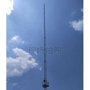 120m Triangular Telecom Network Communication Equipment Wind Measurement Guyed