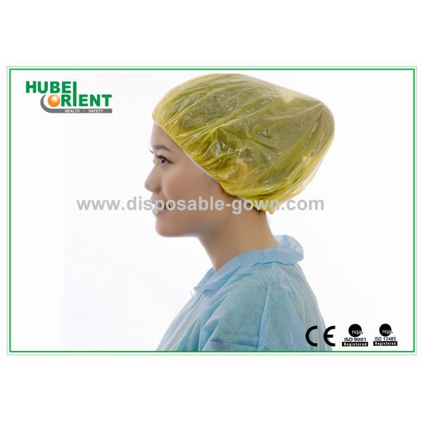 Hotel use Waterproof Disposable Plastic Shower Caps Colored Free Size for