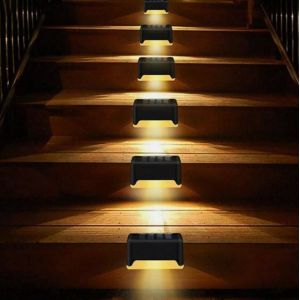 Water Resistant Color Changing Solar Fence Lights for Yard, Patio, Stairs, Deck