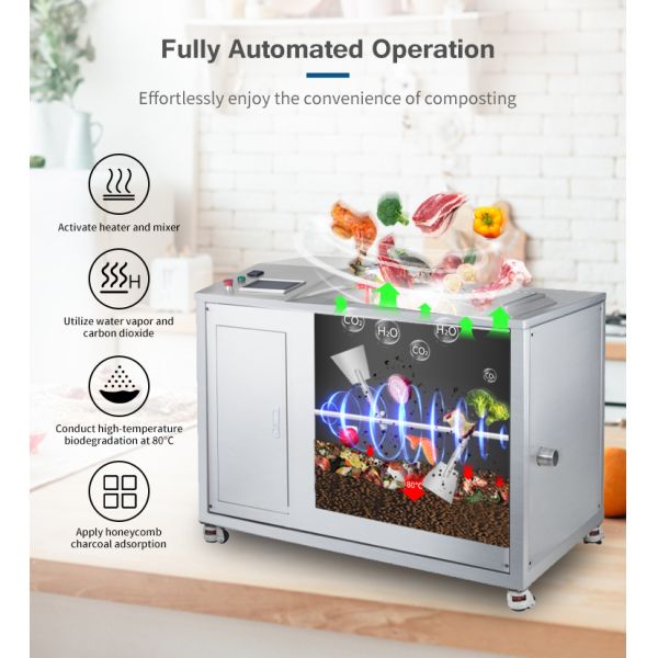 Food Compost Machine Kitchen Garbage Disposal Commercial Food Waste Disposer