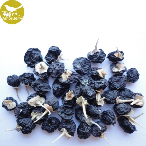 Buy Amorberry Premium Organic Rich Proanthocyanidins Wild Black Goji Berry Dry Lycii Wolfberry at wholesale prices